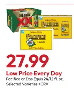 Stater Bros Pacifico or Dos Equis offer
