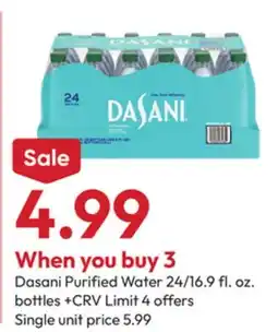 Stater Bros Dasani Purified Water offer