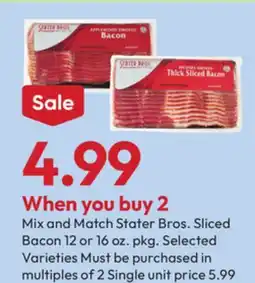 Stater Bros Stater Bros. Sliced Bacon offer