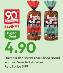 Stater Bros Dave's Killer Bread Thin-Sliced Bread offer