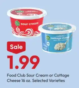 Stater Bros Food Club Sour Cream or Cottage Cheese offer
