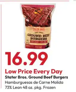 Stater Bros Stater Bros. Ground Beef Burgers 73% Lean offer