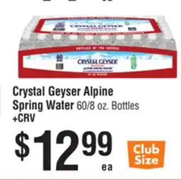 Smart & Final Crystal Geyser Alpine Spring Water offer