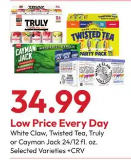 Stater Bros White Claw, Twisted Tea, Truly or Cayman Jack offer
