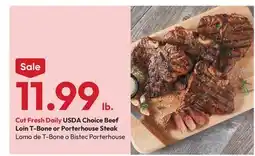 Stater Bros USDA Choice Beef Loin T-Bone or Porterhouse Steak offer