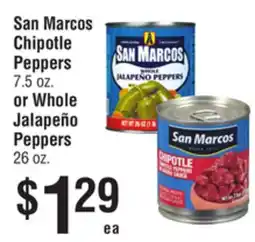 Smart & Final San Marcos Chipotle Peppers or Whole Jalapeño Peppers offer