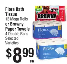 Smart & Final Fiora Bath Tissue or Brawny Paper Towels offer
