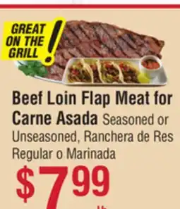 Smart & Final Beef Loin Flap Meat for Carne Asada offer