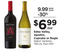 Ralphs Edna Valley, Apothic, Cupcake or Bogle offer