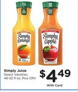 Ralphs Simply Juice offer