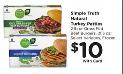 Ralphs Simple Truth Natural Turkey Patties offer