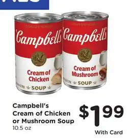 Ralphs Campbell's Cream of Chicken or Mushroom Soup offer