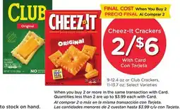 Ralphs Cheez-It Crackers offer