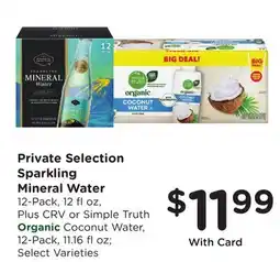 Ralphs Private Selection Sparkling Mineral Water offer