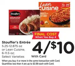 Ralphs Stouffer's Entrée offer
