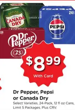 Ralphs Dr Pepper, Pepsi or Canada Dry offer