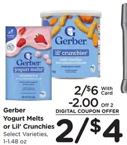 Ralphs Gerber Yogurt Melts or Lil' Crunchies offer