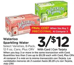 Ralphs Waterloo Sparkling Water offer