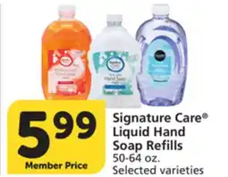 Pavilions Signature Care Liquid Hand Soap Refills offer
