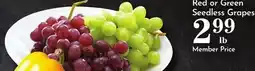 Pavilions Red or Green Seedless Grapes offer