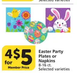 Pavilions Easter Party Plates or Napkins offer