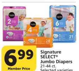 Pavilions Signature SELECT Jumbo Diapers offer