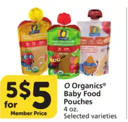 Pavilions O Organics Baby Food Pouches offer