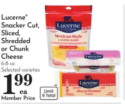 Pavilions Lucerne Snacker Cut, Sliced, Shredded or Chunk Cheese offer