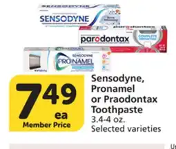 Pavilions Sensodyne, Pronamel or Praodontax Toothpaste offer