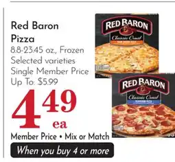 Pavilions Red Baron Pizza offer