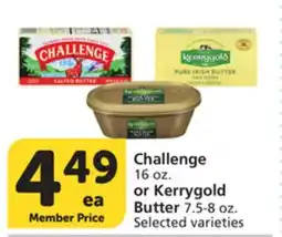 Albertsons Challenge 16 oz. or Kerrygold Butter 7.5-8 oz offer