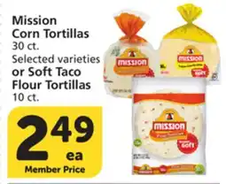 Albertsons Mission Corn Tortillas 30 ct. or Soft Taco Flour Tortillas 10 ct offer