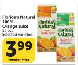 Albertsons Florida's Natural 100% Orange Juice offer