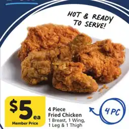 Albertsons 4 Piece Fried Chicken offer