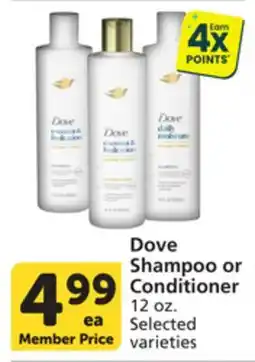 Albertsons Dove Shampoo or Conditioner offer