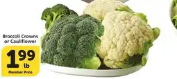 Albertsons Broccoli Crowns or Cauliflower offer