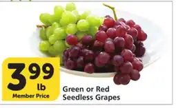 Albertsons Green or Red Seedless Grapes offer