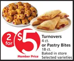 Albertsons Turnovers 4 ct. or Pastry Bites 18 ct offer