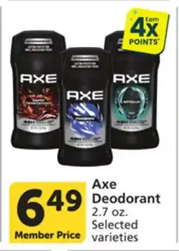 Albertsons Axe Deodorant offer