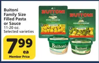 Albertsons Buitoni Family Size Filled Pasta or Sauce offer