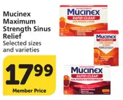 Albertsons Mucinex Maximum Strength Sinus Relief offer