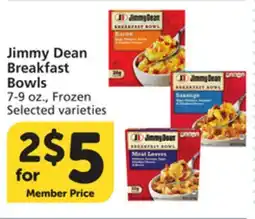 Albertsons Jimmy Dean Breakfast Bowls offer