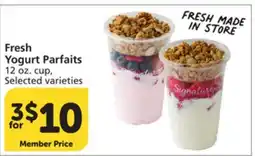 Vons Fresh Yogurt Parfaits offer