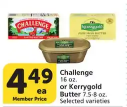 Vons Challenge 16 oz. or Kerrygold Butter 7.5-8 oz offer