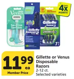 Vons Gillette or Venus Disposable Razors offer