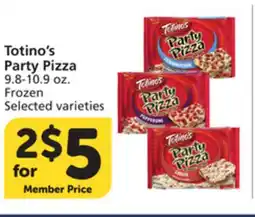 Vons Totino's Party Pizza offer