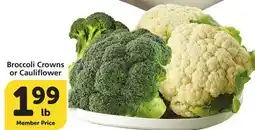 Vons Broccoli Crowns or Cauliflower offer