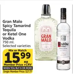 Vons Gran Malo Spicy Tamarind Tequila or Ketel One Vodka offer