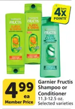 Vons Garnier Fructis Shampoo or Conditioner offer