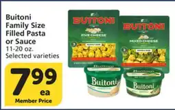 Vons Buitoni Family Size Filled Pasta or Sauce offer